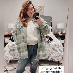 NP Green Plaid Shacket